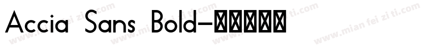Accia Sans Bold字体转换